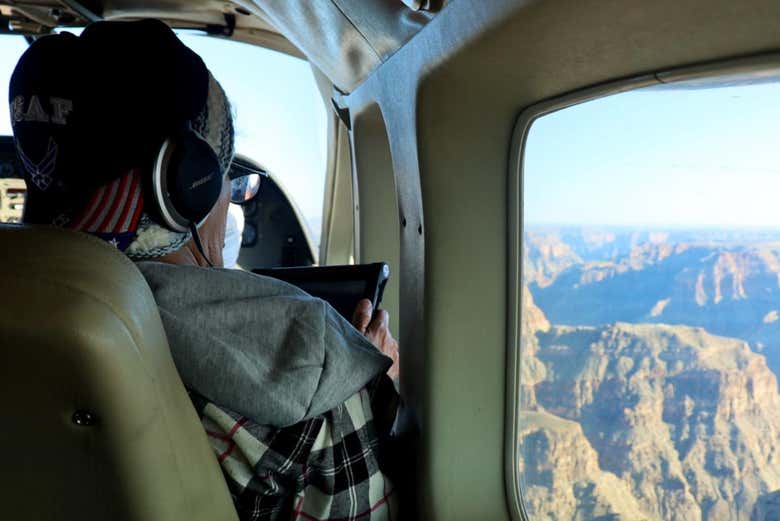Taking photos from the aircraft