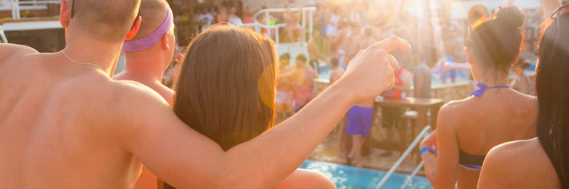 By day, Vegas parties in its pools